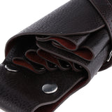 Maxbell Genuine Leather Hair Scissor Storage Case Salon Pet Hairdressing Tools Pouch Brown