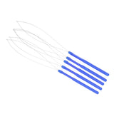 Maxbell Hair Extension Loop Needle Threader Wire Pulling Hook Tool Micro Rings Beads Blue