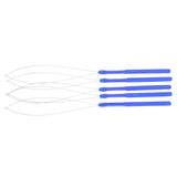 Maxbell Hair Extension Loop Needle Threader Wire Pulling Hook Tool Micro Rings Beads Blue
