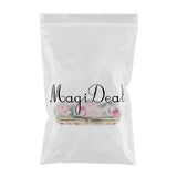 Maxbell Flower PU Lipstick Lip Gloss Case Storage Box Balm Holder with Mirror Beige