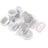 Maxbell 10pcs Aluminium Lip Balm Tin Pots Cosmetic Cream Jars Bottle Container A-15ML-4 x 1.8cm