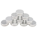 Maxbell 10pcs Aluminium Lip Balm Tin Pots Cosmetic Cream Jars Bottle Container A-15ML-4 x 1.8cm