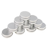 Maxbell 10pcs Aluminium Lip Balm Tin Pots Cosmetic Cream Jars Bottle Container A-15ML-4 x 1.8cm