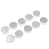 Maxbell 10pcs Aluminium Lip Balm Tin Pots Cosmetic Cream Jars Bottle Container B-10ML-4 x 1.4cm