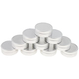 Maxbell 10pcs Aluminium Lip Balm Tin Pots Cosmetic Cream Jars Bottle Container B-10ML-4 x 1.4cm