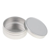 Maxbell 10pcs Aluminium Lip Balm Tin Pots Cosmetic Cream Jars Bottle Container B-10ML-4 x 1.4cm