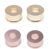 Maxbell 2x DIY Lipstick Mold Ring Lip Balm DIY Mould 12.1mm Tube Makeup Tool Gold