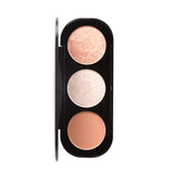 Maxbell 3 Colors Highlight Palette Blush Bright Contouring Bronze Cheeks Face Makeup 2#