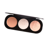 Maxbell 3 Colors Highlight Palette Blush Bright Contouring Bronze Cheeks Face Makeup 2#