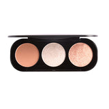 Maxbell 3 Colors Highlight Palette Blush Bright Contouring Bronze Cheeks Face Makeup 2#