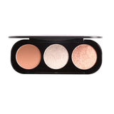 Maxbell 3 Colors Highlight Palette Blush Bright Contouring Bronze Cheeks Face Makeup 2#