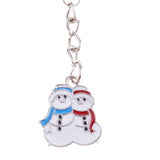 Maxbell Woman Christmas Keychain Key Ring Phone Chain for Handbag Car Key Decor Snowman 3