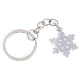 Maxbell Woman Christmas Keychain Key Ring Phone Chain for Handbag Car Key Decor Snowflake