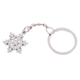 Maxbell Woman Christmas Keychain Key Ring Phone Chain for Handbag Car Key Decor Snowflake