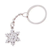 Maxbell Woman Christmas Keychain Key Ring Phone Chain for Handbag Car Key Decor Snowflake