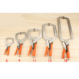 Maxbell C Clamp Vise Grip Locking Regular Tip Multi Pincers Tongs Forceps  14inch