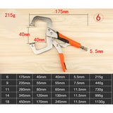 Maxbell C Clamp Vise Grip Locking Regular Tip Multi Pincers Tongs Forceps  14inch