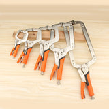 Maxbell C Clamp Vise Grip Locking Regular Tip Multi Pincers Tongs Forceps  14inch