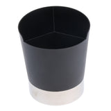 Maxbell Straw Dispenser Holder 3 Compartments Plastic Straw Dispenser Black