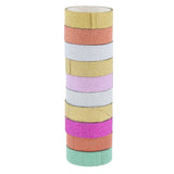 Maxbell Glitter Tape Shiny Colored Masking Tape Sticky Adhesive DIY Tape Pure Color