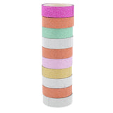 Maxbell Glitter Tape Shiny Colored Masking Tape Sticky Adhesive DIY Tape Pure Color