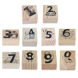 Maxbell Wooden Animal & Number Rubber Stamp for Scrapbooking DIY Craft Decor Koala