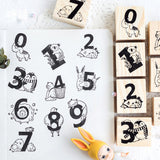 Maxbell Wooden Animal & Number Rubber Stamp for Scrapbooking DIY Craft Decor Koala