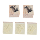 Maxbell Wooden Animal & Number Rubber Stamp for Scrapbooking DIY Craft Decor Koala