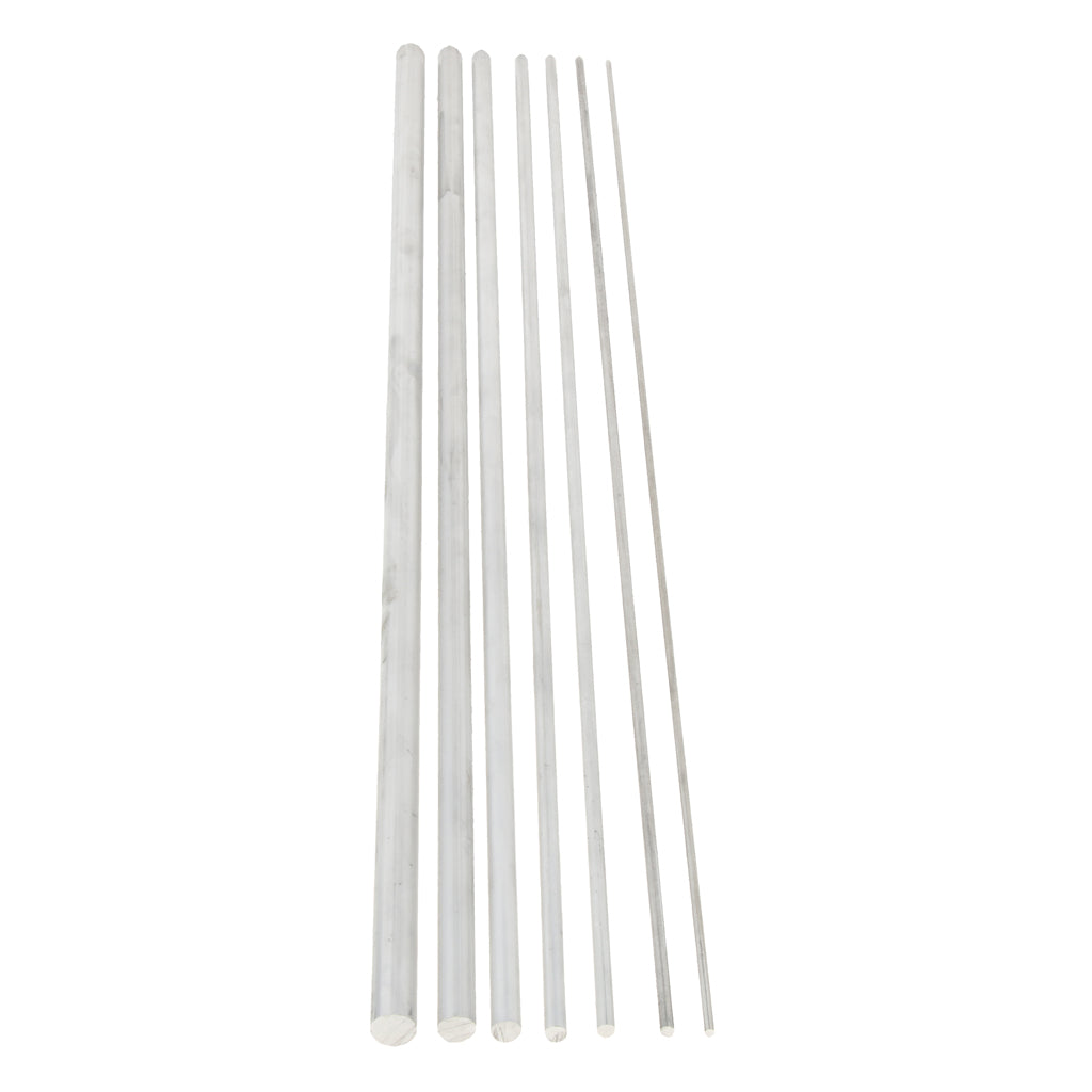Maxbell 50cm x 6063 Aluminium Alloy Round Solid Rod Bar Shaft, Diam. 3mm
