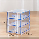 Maxbell Desk Organizer Jewelry Cosmetic Storage Box Case Makeup Drawer Holder Blue