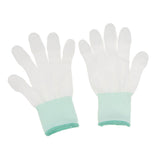 Maxbell White Nylon Knitted PU Coated Inspection Work Gloves Jewelry Coin Elastic M