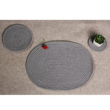 Maxbell 30*40cm Simple Elliptical Cotton Braided Woven Table Placemat Mat Coaster