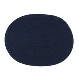 Maxbell 30*40cm Cotton Braided Round Table Placemat Thermal Insulation Mat Dark Blue