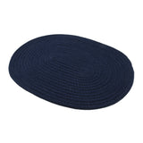 Maxbell 30*40cm Cotton Braided Round Table Placemat Thermal Insulation Mat Dark Blue