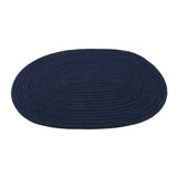 Maxbell 30*40cm Cotton Braided Round Table Placemat Thermal Insulation Mat Dark Blue