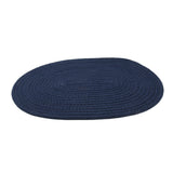 Maxbell 30*40cm Cotton Braided Round Table Placemat Thermal Insulation Mat Dark Blue