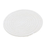 Maxbell 18cm Cotton Braided Round Table Placemat Heat Resistant Mat White