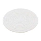 Maxbell 18cm Cotton Braided Round Table Placemat Heat Resistant Mat White