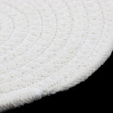 Maxbell 18cm Cotton Braided Round Table Placemat Heat Resistant Mat White