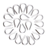 Maxbell 304 Stainless Steel Wire Rope Cable Thimbles for 2-8mm Cable 3mm 20 Pieces