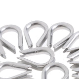 Maxbell 304 Stainless Steel Wire Rope Cable Thimbles for 2-8mm Cable 3mm 20 Pieces