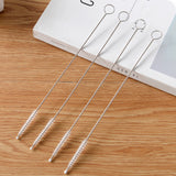 Maxbell 50 Pieces Stainless Steel Drinking Straw Cleaning Brushes Cleaner 200mm