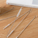 Maxbell 50 Pieces Stainless Steel Drinking Straw Cleaning Brushes Cleaner 200mm