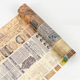 Maxbell Vintage Decorative DIY Washi Paper Masking Tape 80mm Newspaper