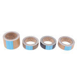 Maxbell 4 Rolls of Kraft Paper Masking Washi Tapes Decorative Adhesive Tapes 3