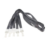 Maxbell 5 Pieces  ID Card Holder Lanyard Straps Key Chain Badge ID Neck Holder Black