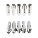 Maxbell 10 Pieces Stainless Steel Drill Chuck Collet Rotary Tool 3.2mm