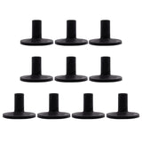 Maxbell 10pcs Black Cymbal Sleeves with Flange Base for Cymbal Set Parts