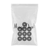 Maxbell 10pcs Black Cymbal Sleeves with Flange Base for Cymbal Set Parts