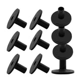 Maxbell 10pcs Black Cymbal Sleeves with Flange Base for Cymbal Set Parts